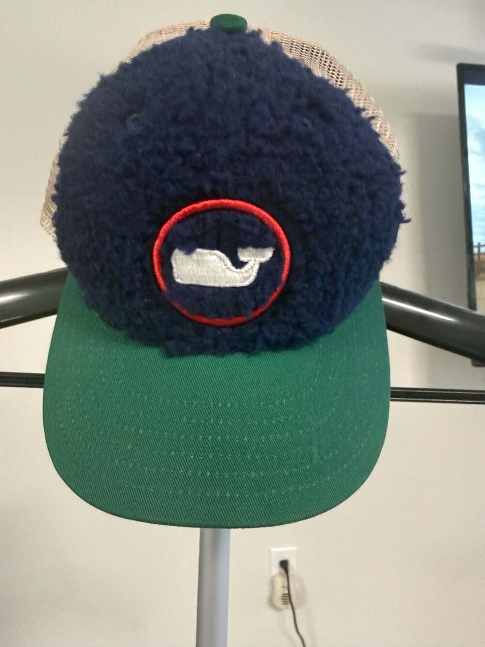 Vineyard Vines Toddler Trucker Hat Sherpa Whale Logo Snapback Blue Green